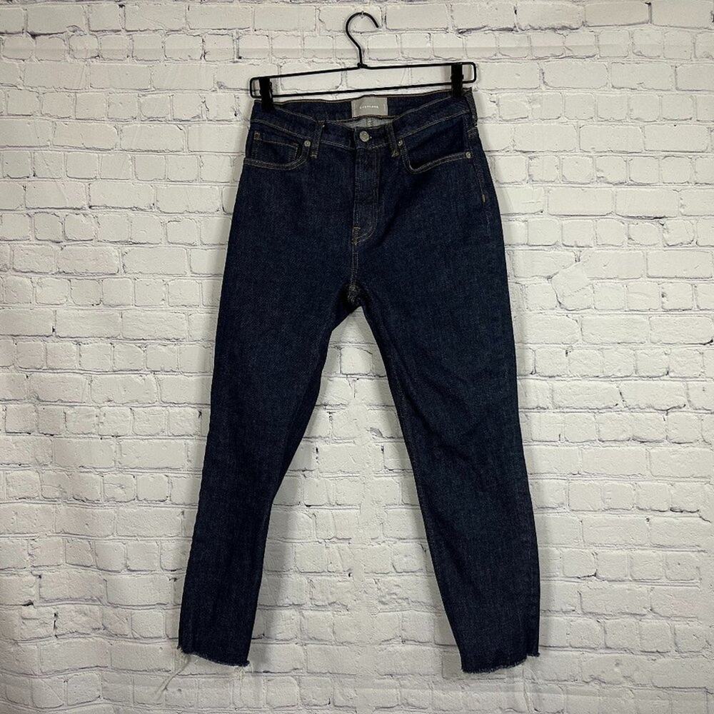 EVERLANE - Dark Wash Raw Hem Jeans